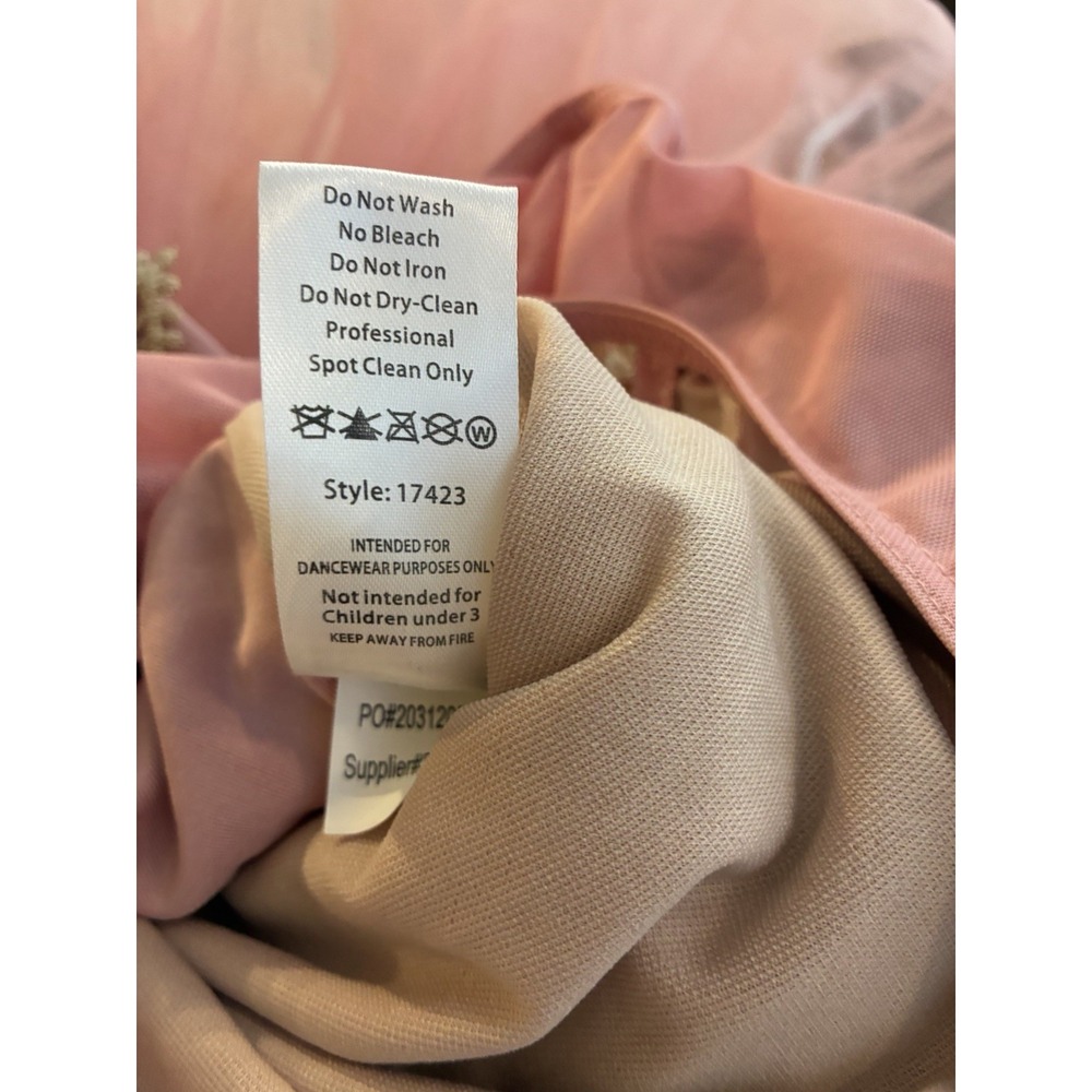 Weissman Size Kids Small Girls Child Gold And Pink Ballet Dance Costume Tulle - Picture 10 of 16
